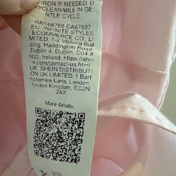 SHEIN Blush Pink Button-Up Grunge Corset Babydoll Blouse 👚 - Picture 5 of 5